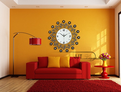 đồng hồ pha lê treo tường